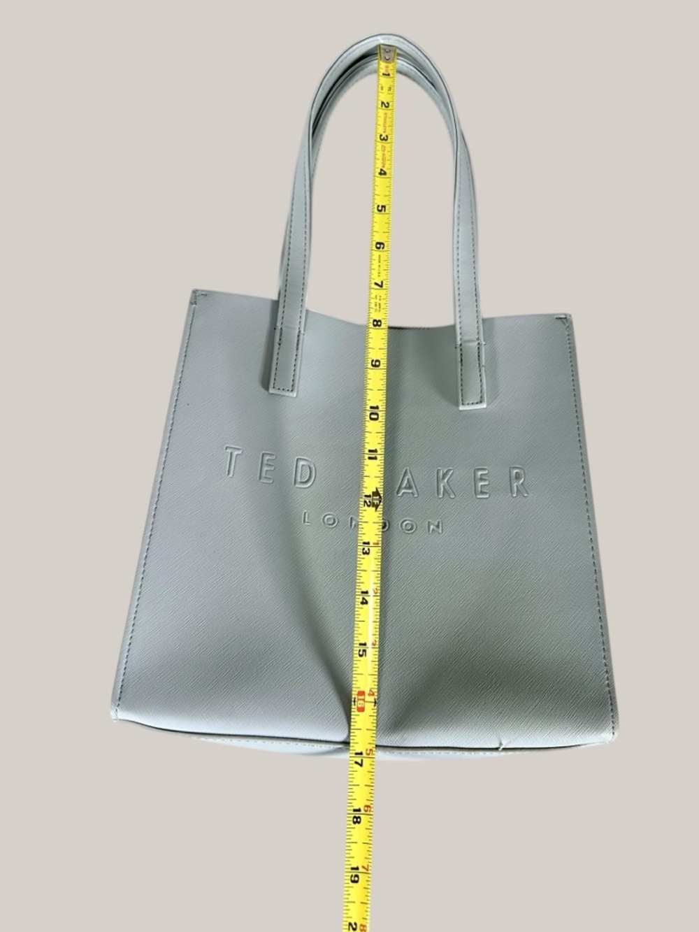 Ted Baker Women’s Soocon Icon Grey Crosshatch Shopper Large Tote Bag - Picture 9 of 13